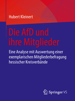 cover image of Die AfD und ihre Mitglieder